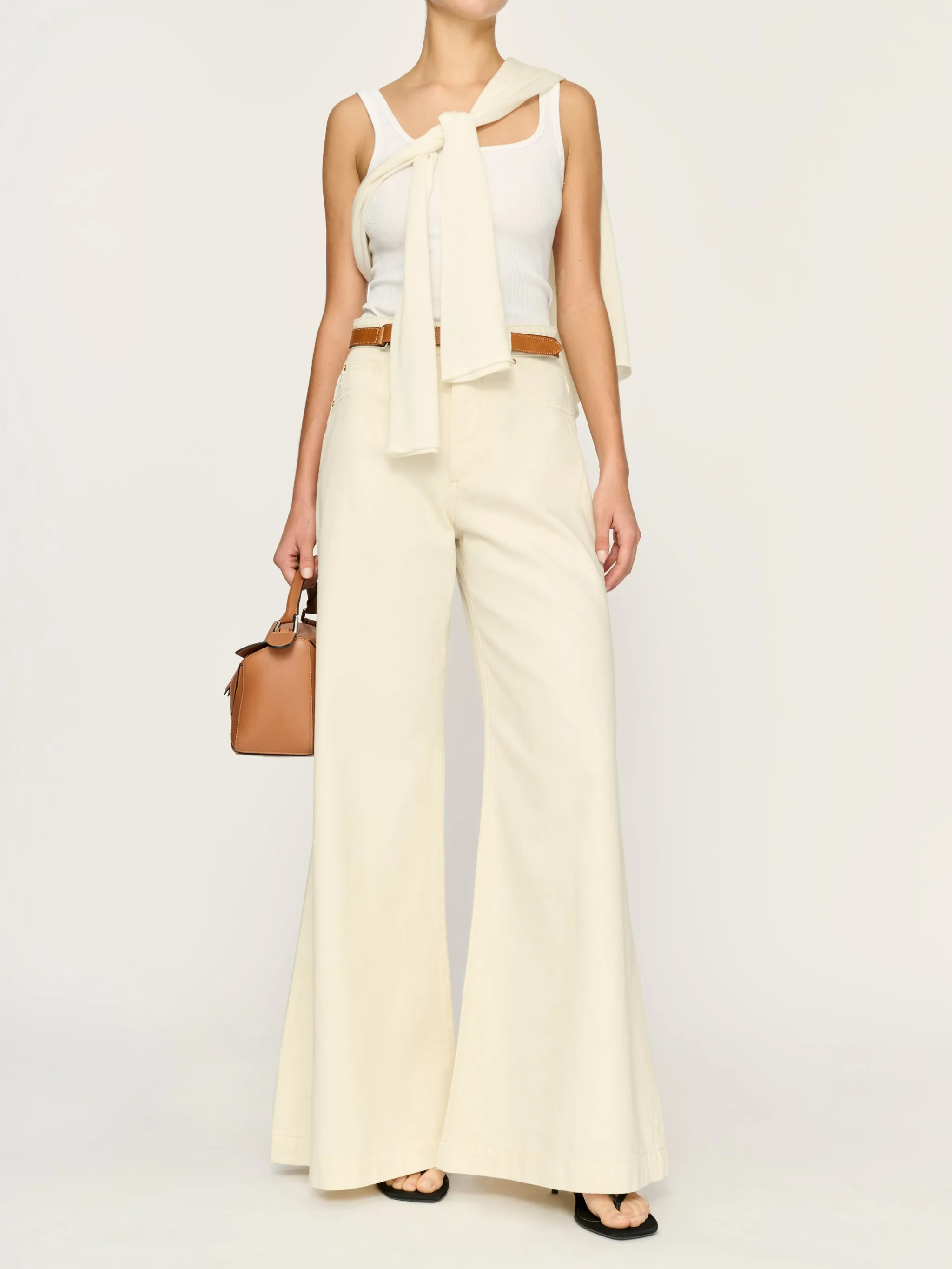 Lucila Ultra Wide Leg High Rise 33" | Flax sold by DL1961