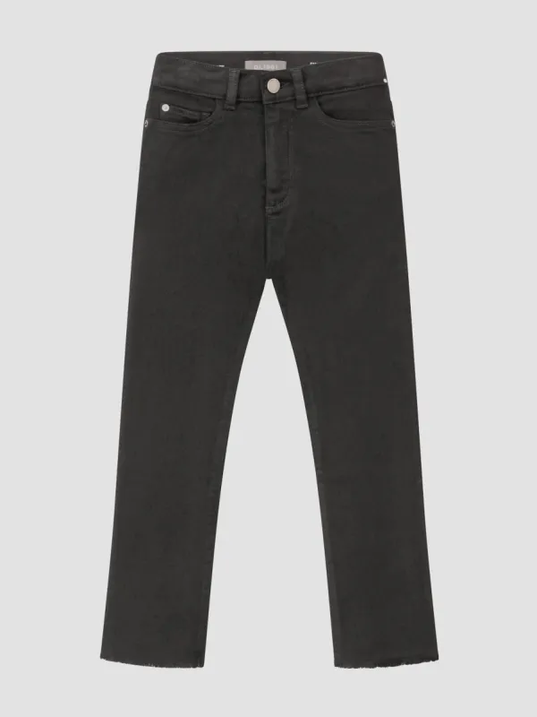 Emie Straight High Rise Jeans | Black Peached Raw sold by DL1961