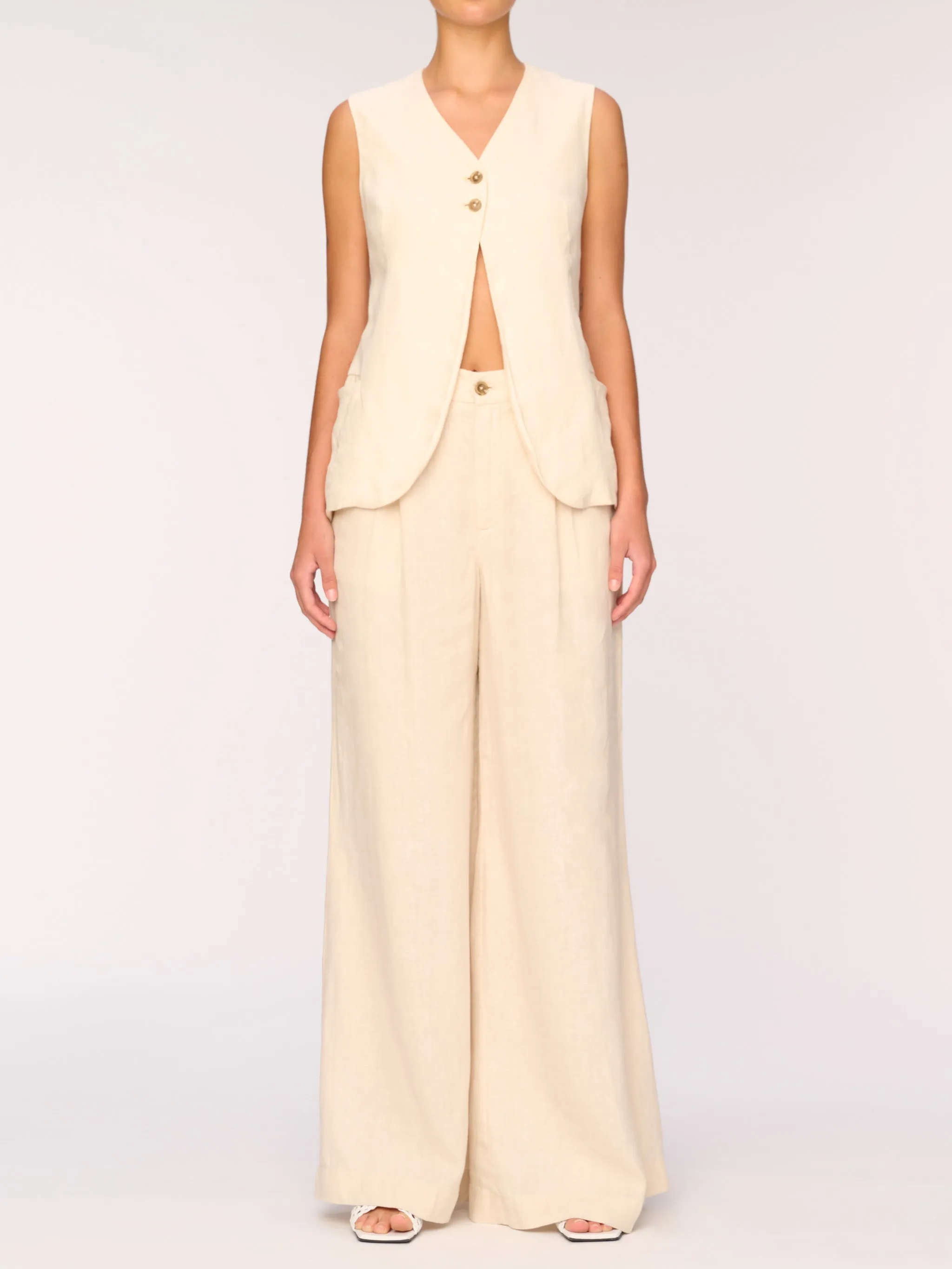 Zia Vest | Flax Linen sold by DL1961 product image thumbnail 4