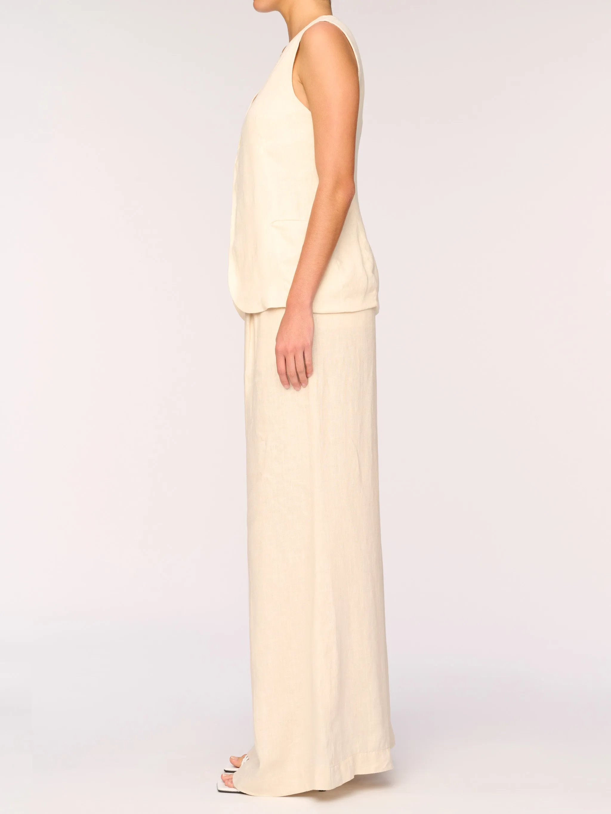 Zia Vest | Flax Linen sold by DL1961 product image thumbnail 5