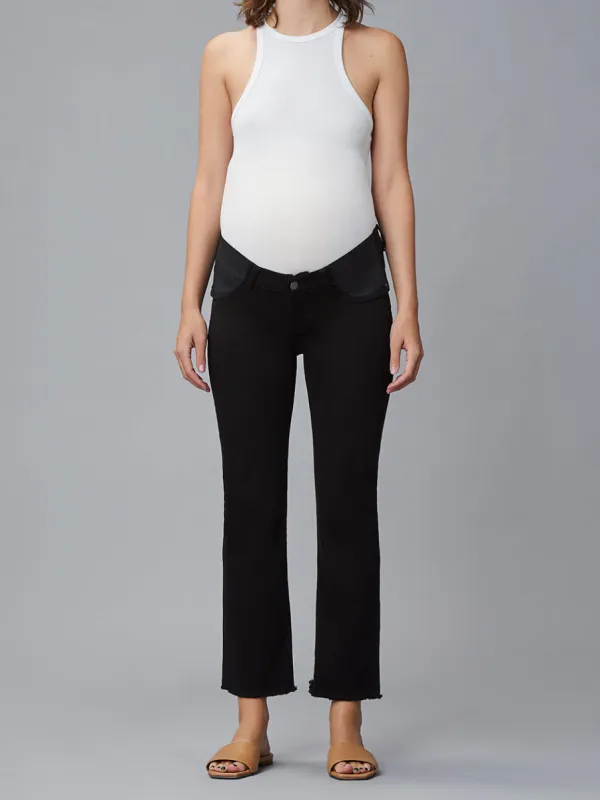 Patti Straight Maternity Vintage Jeans | Black Peached Raw sold by DL1961