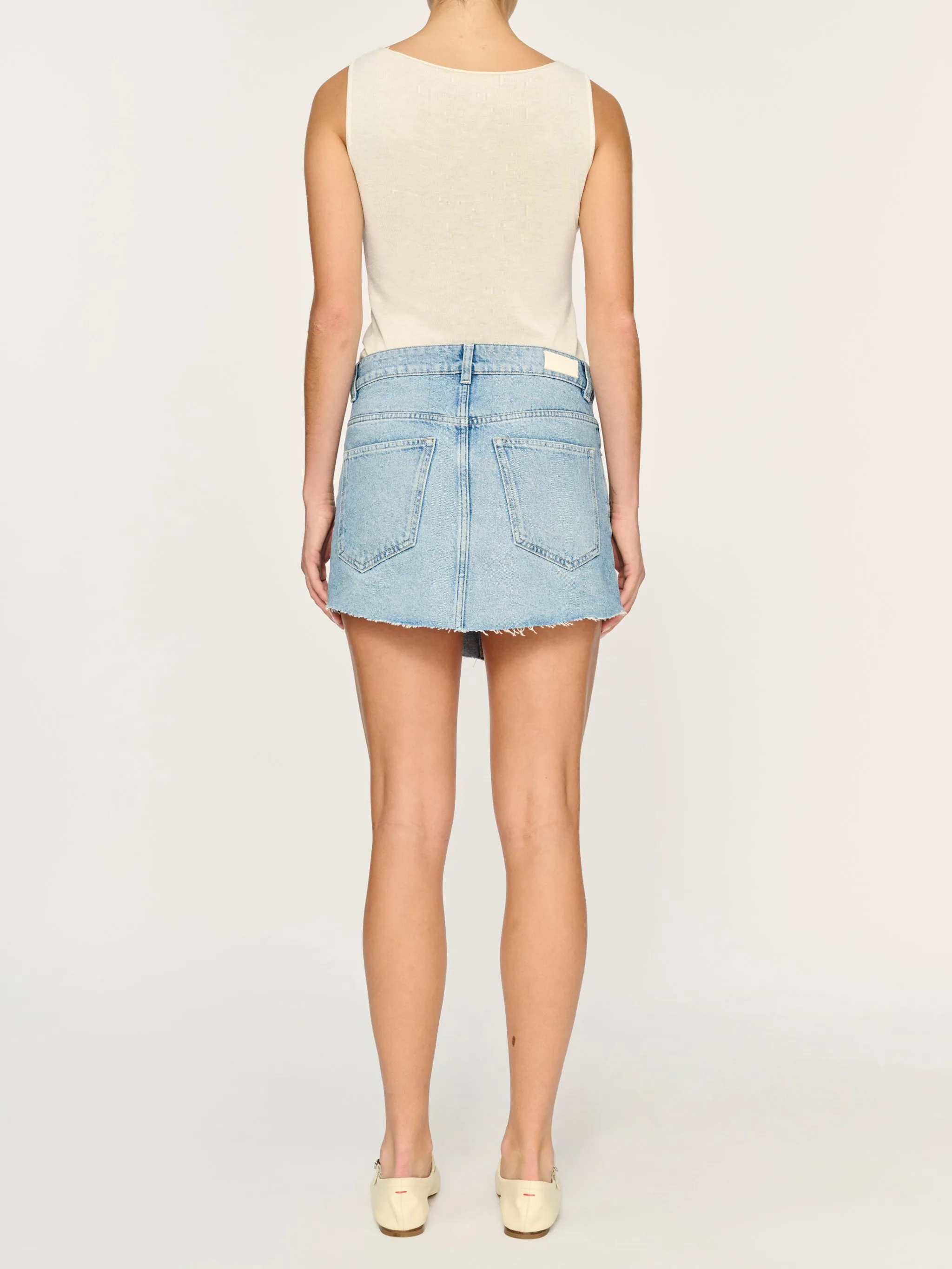 Alma Denim Skirt Mini | Clear Sky sold by DL1961 product image thumbnail 4