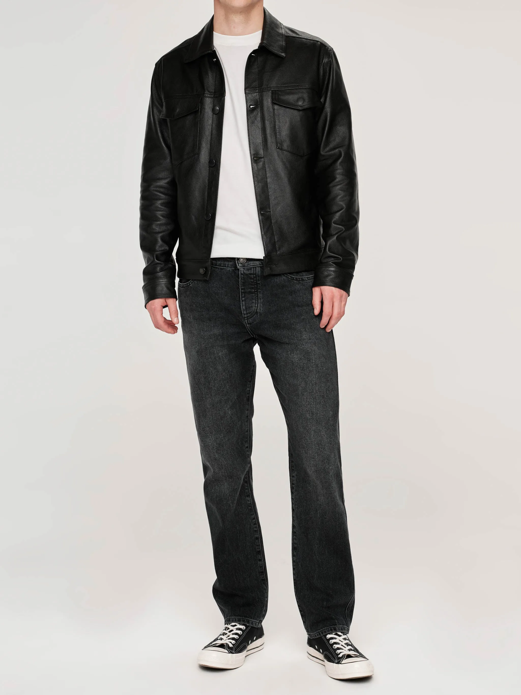 Vaughn Trucker Jacket | Obsidian (Black) sold by DL1961 product image thumbnail 2