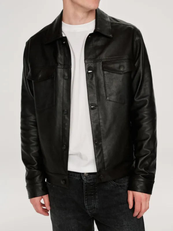 Vaughn Trucker Jacket | Obsidian (Black) made by DL1961