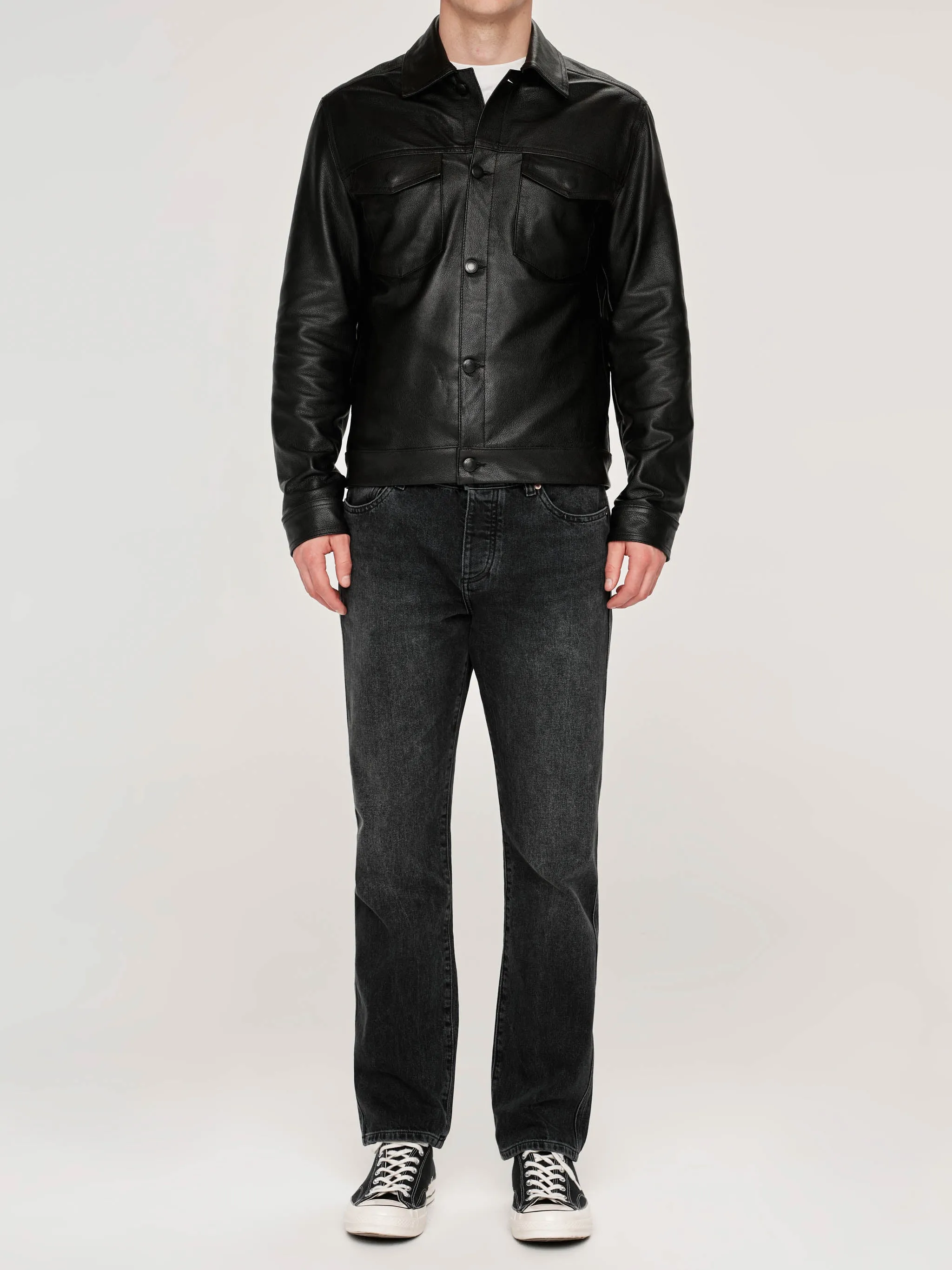 Vaughn Trucker Jacket | Obsidian (Black) sold by DL1961 product image thumbnail 5