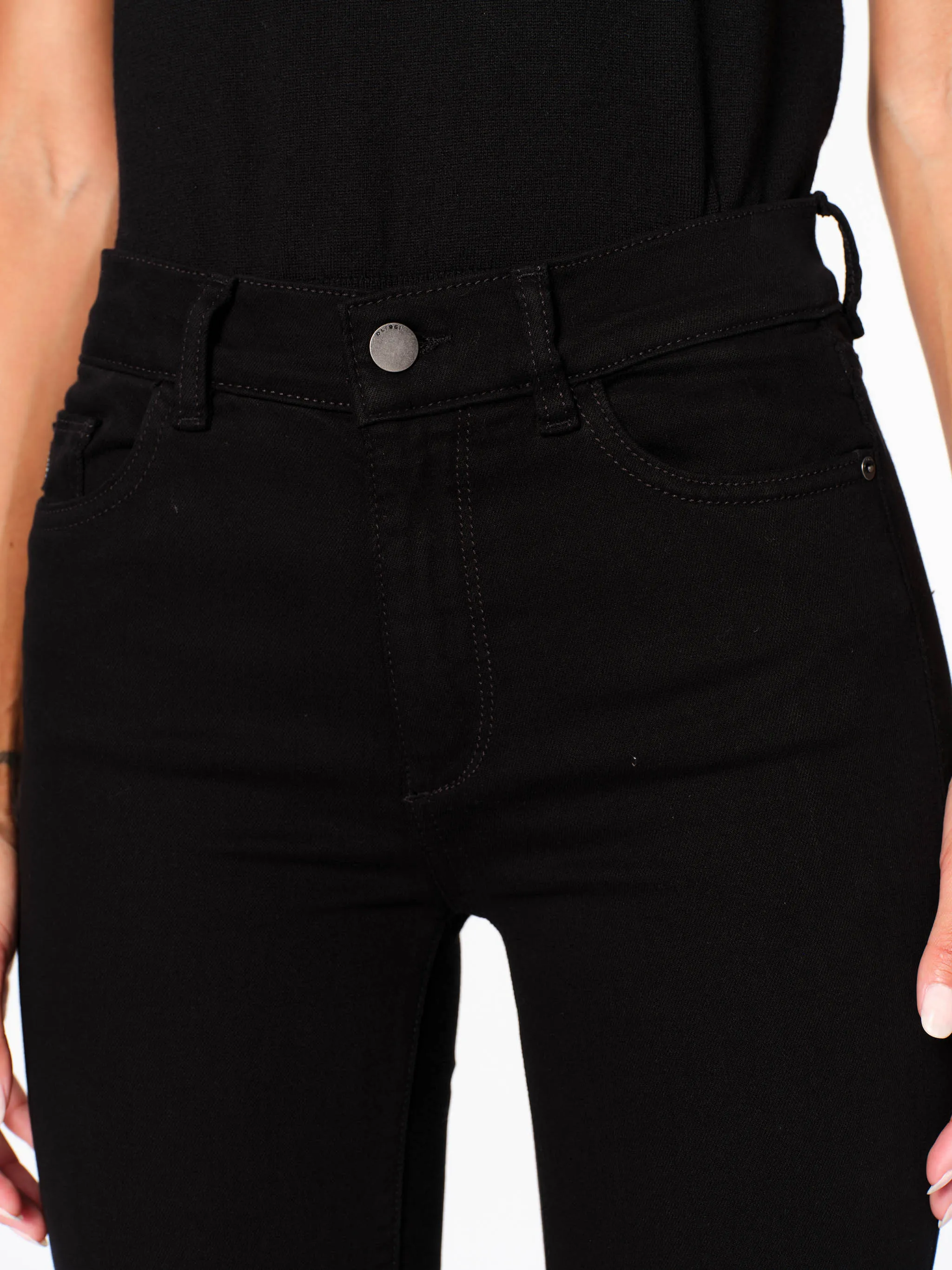 Mara Straight Mid Rise Instasculpt™ Ankle Jeans | Black Peached Raw sold by DL1961 product image thumbnail 4