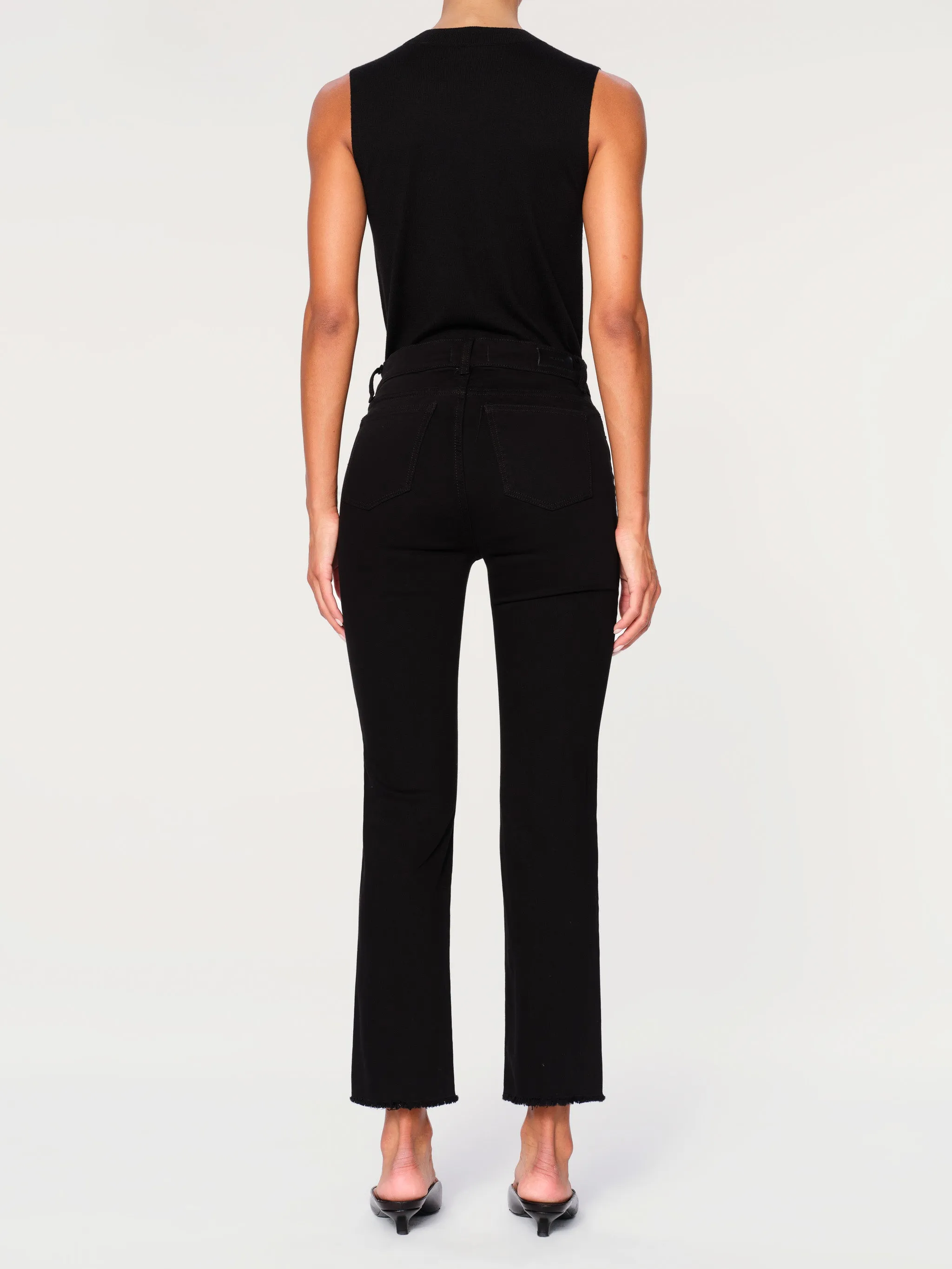 Mara Straight Mid Rise Instasculpt™ Ankle Jeans | Black Peached Raw sold by DL1961 product image thumbnail 3