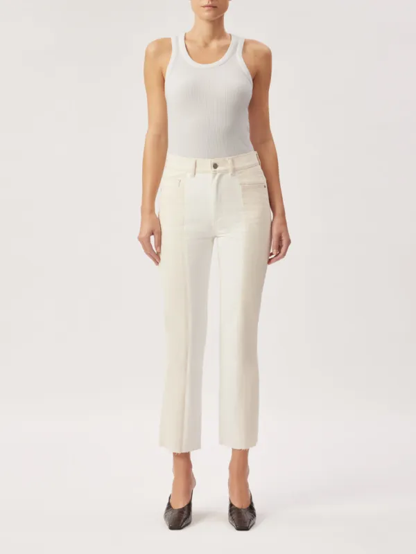 Patti Straight High Rise Vintage Jeans | Ecru Blocked sold by DL1961