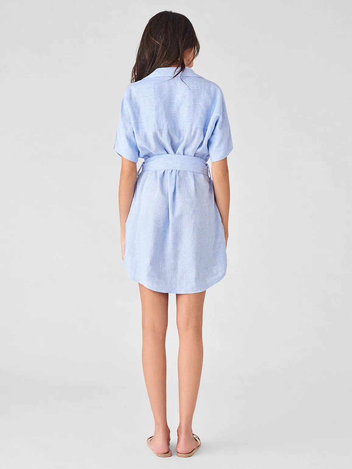 Cranberry St Dress | Blue Stripe sold by DL1961 product image thumbnail 2