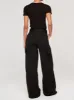 Zoie Trouser Wide Leg Relaxed 30.25" | Black Onyx sold by DL1961