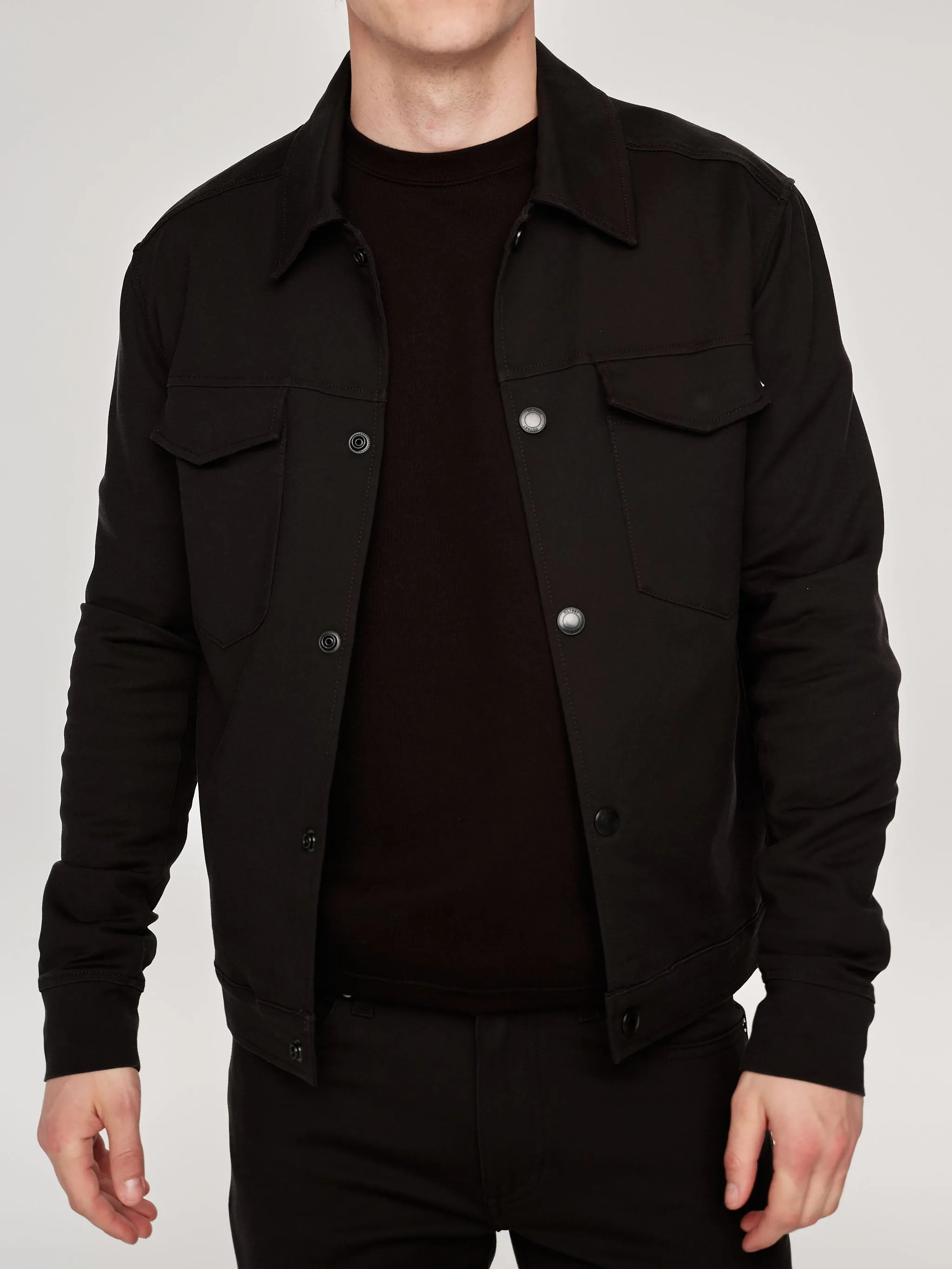 Vaughn Trucker Jacket | Black Onyx sold by DL1961