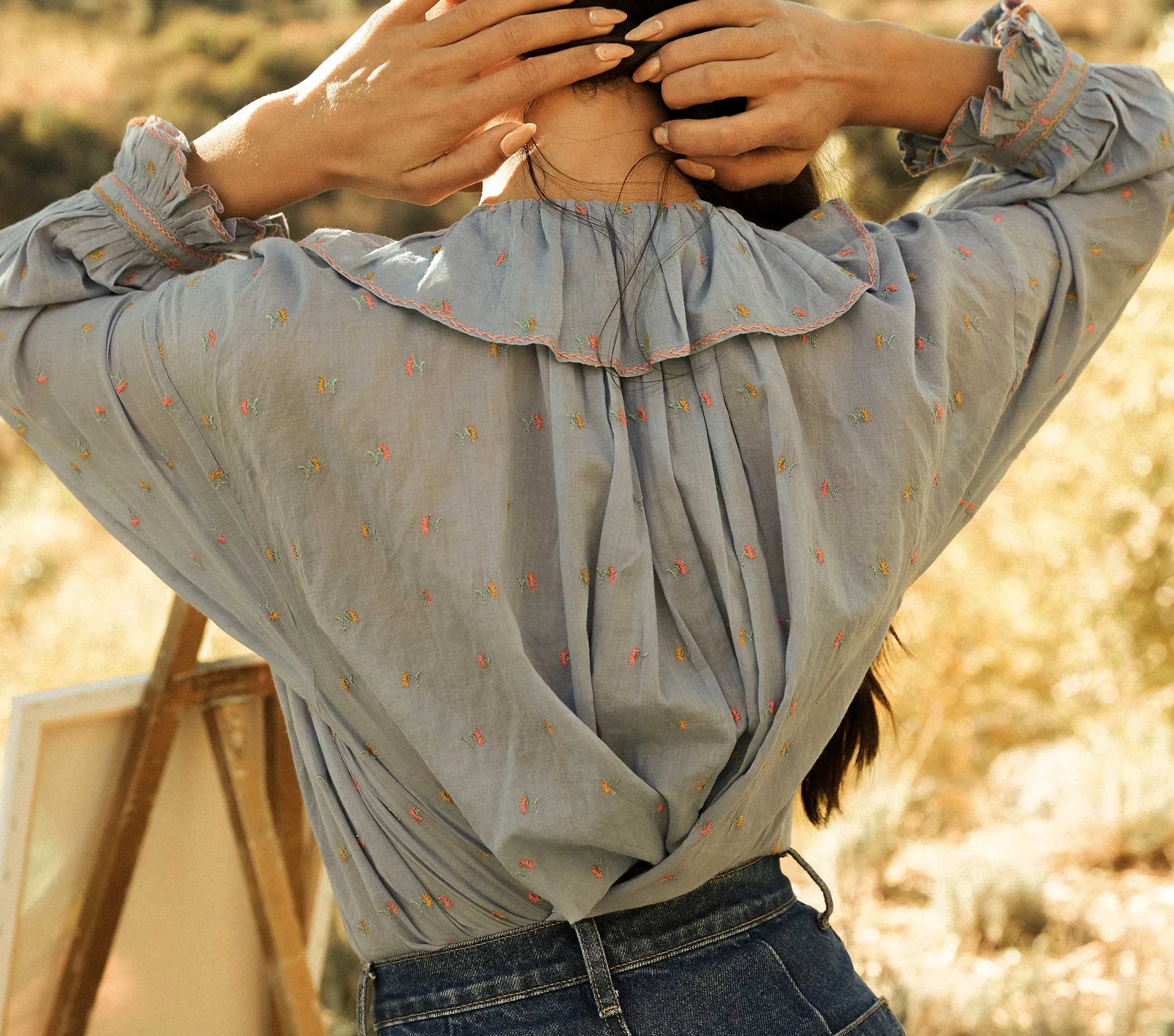 HMD -- ETHEL TOP -- CIEL CARNATION EMBROIDERY sold by Doen product image thumbnail 4