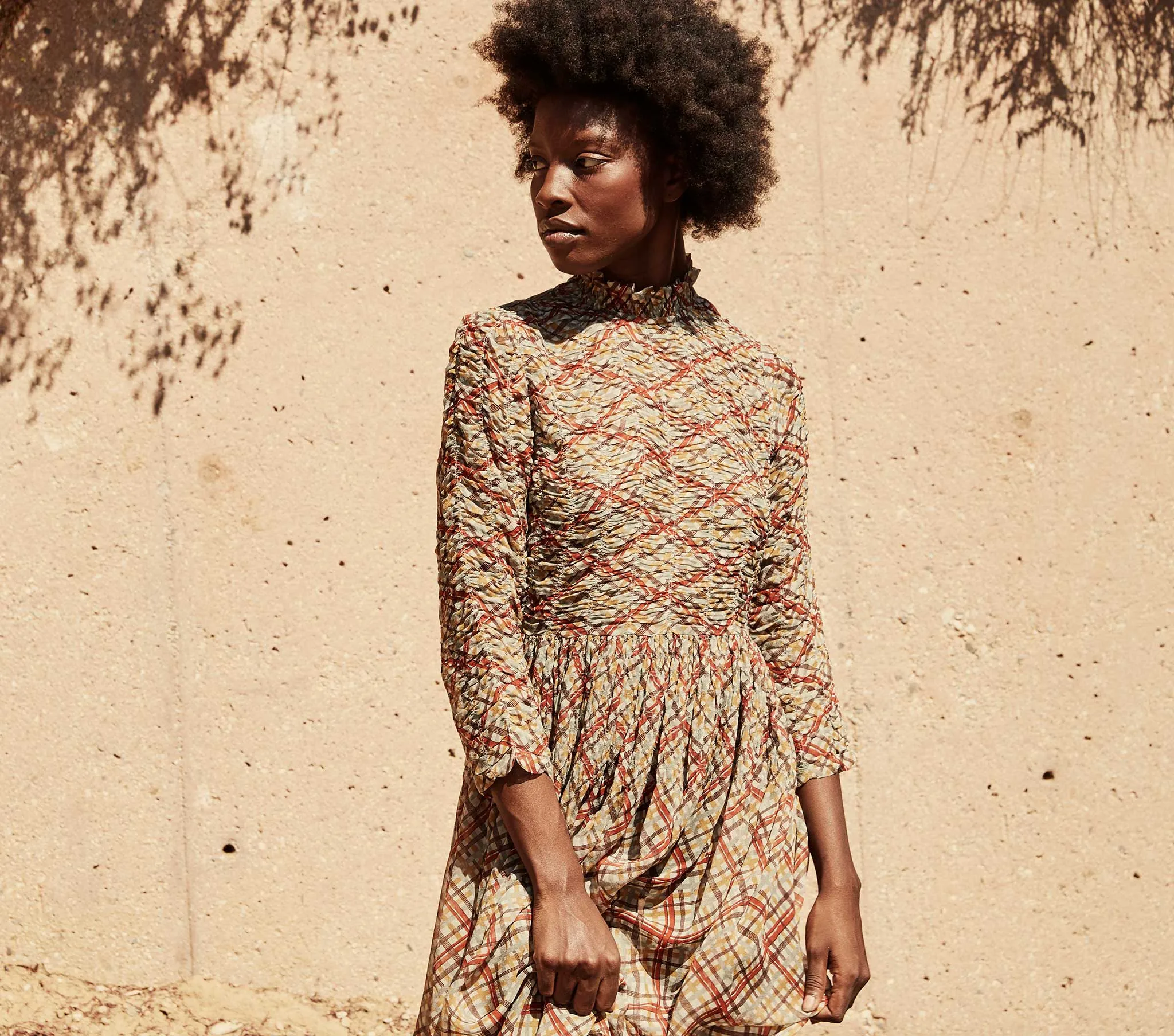 HMD -- ALLEGRA DRESS -- TOMATO EMMELINE PLAID sold by Doen product image thumbnail 2