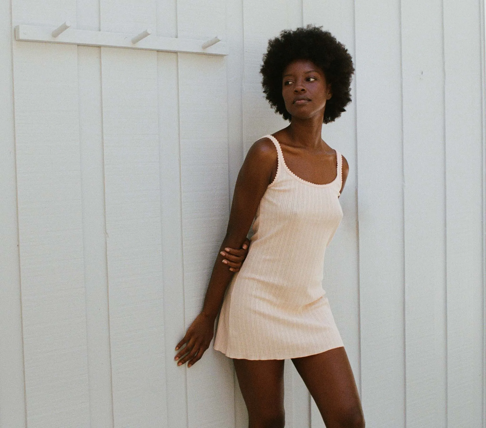 HMD -- CYNTHIA DRESS -- ROSY APRICOT sold by Doen