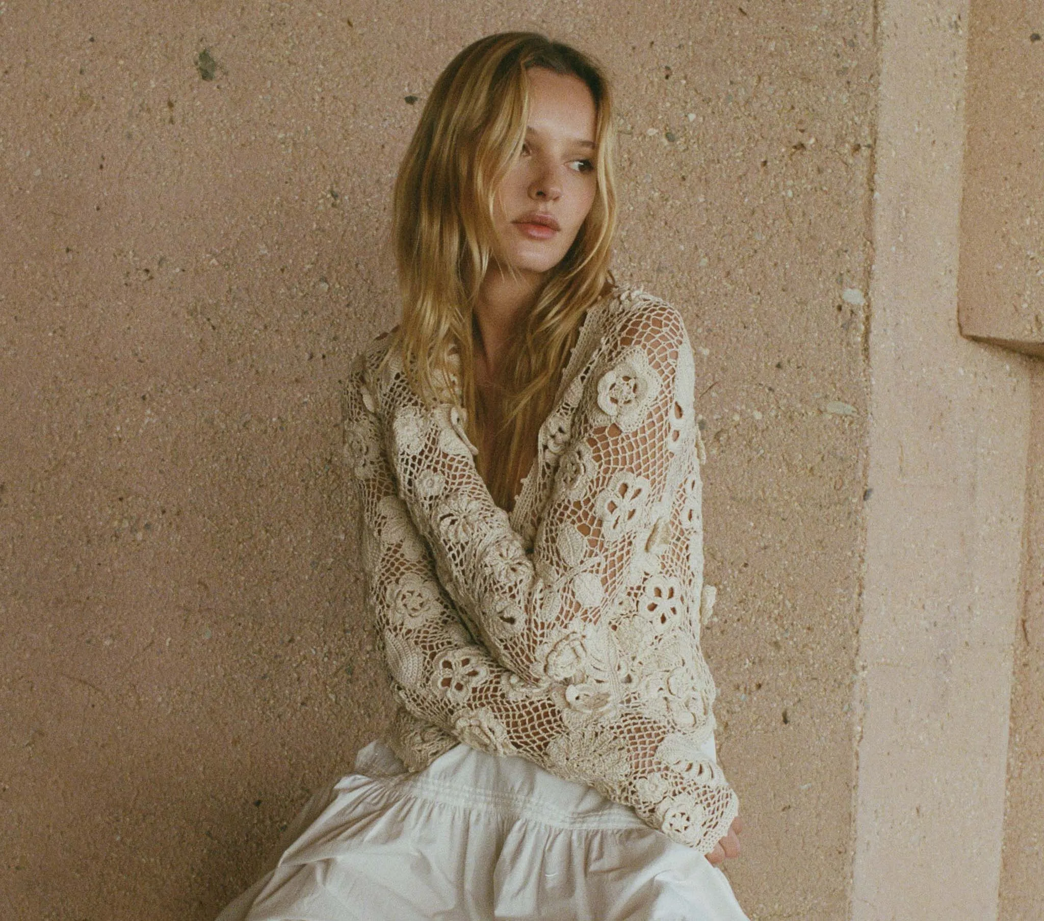 HMD -- ADELA CARDIGAN -- ECRU sold by Doen