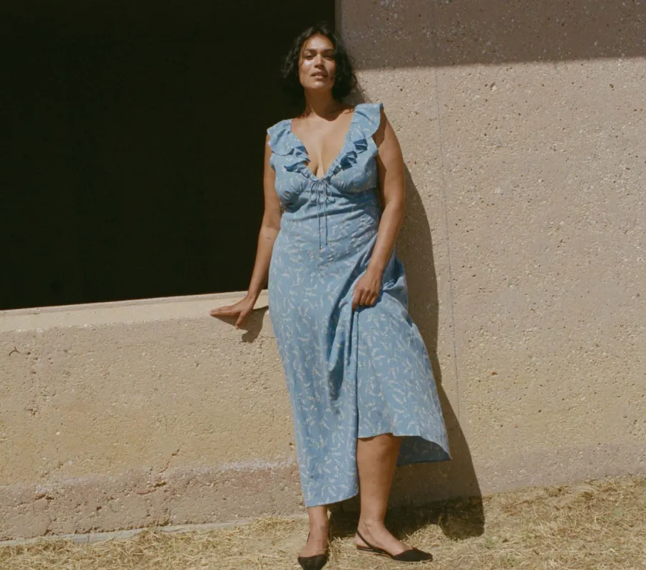 HMD -- LULANI DRESS -- LAPIS BLUEBELL BALLAD sold by Doen