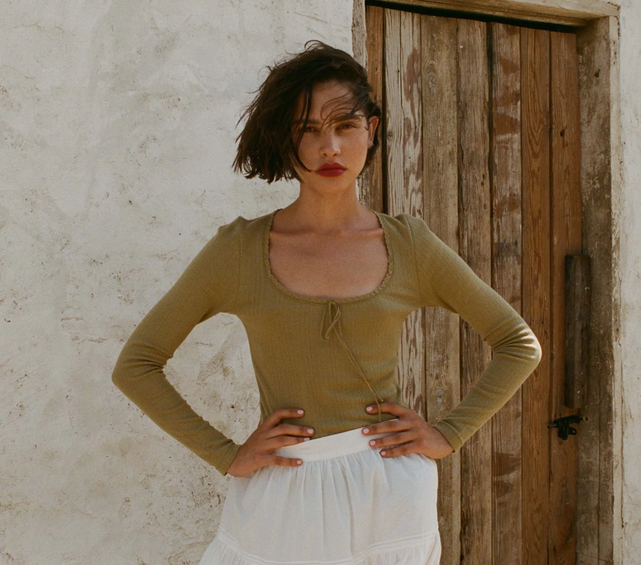 HMD -- ROMY TEE -- BAY LEAF sold by Doen product image thumbnail 3