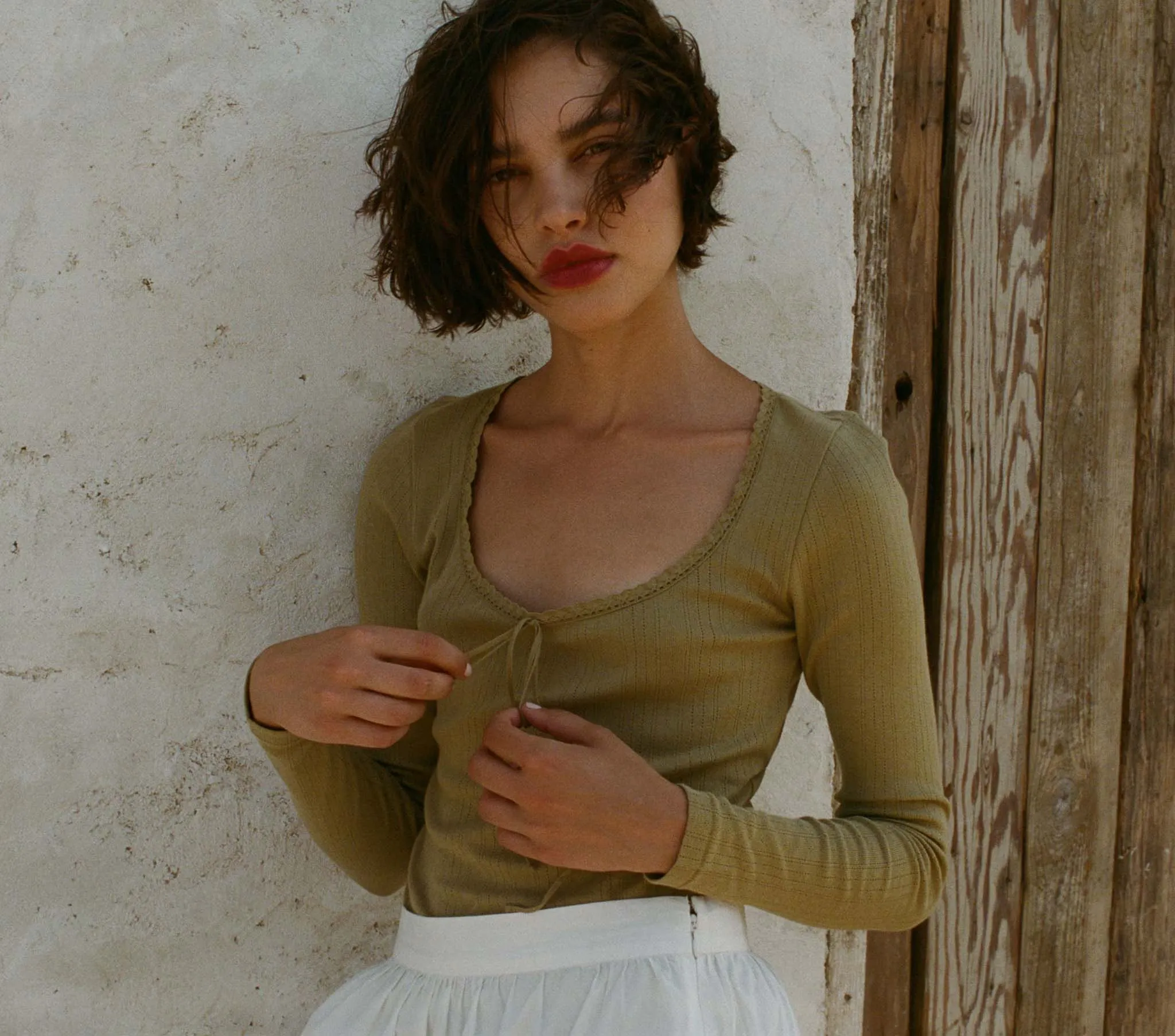 HMD -- ROMY TEE -- BAY LEAF sold by Doen product image thumbnail 4