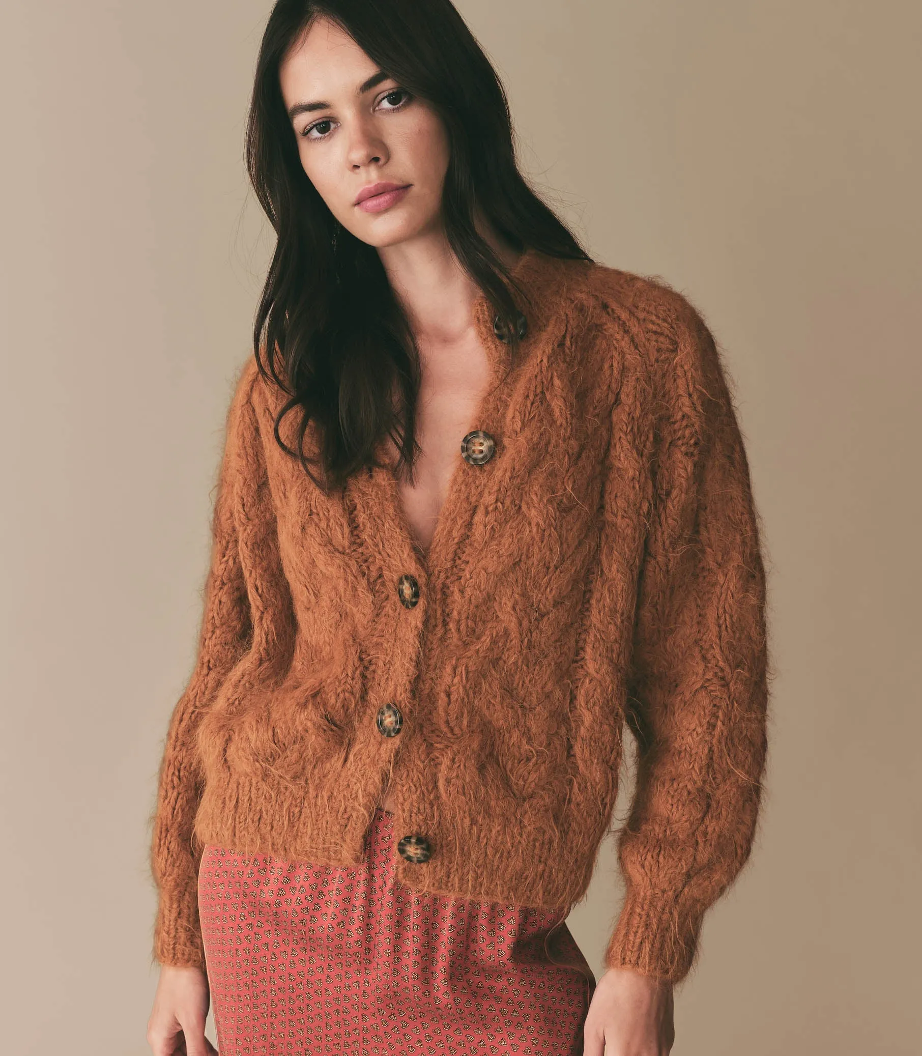 HMD -- ADELINA CARDIGAN -- BRIGHT PUMPKIN sold by Doen product image thumbnail 5