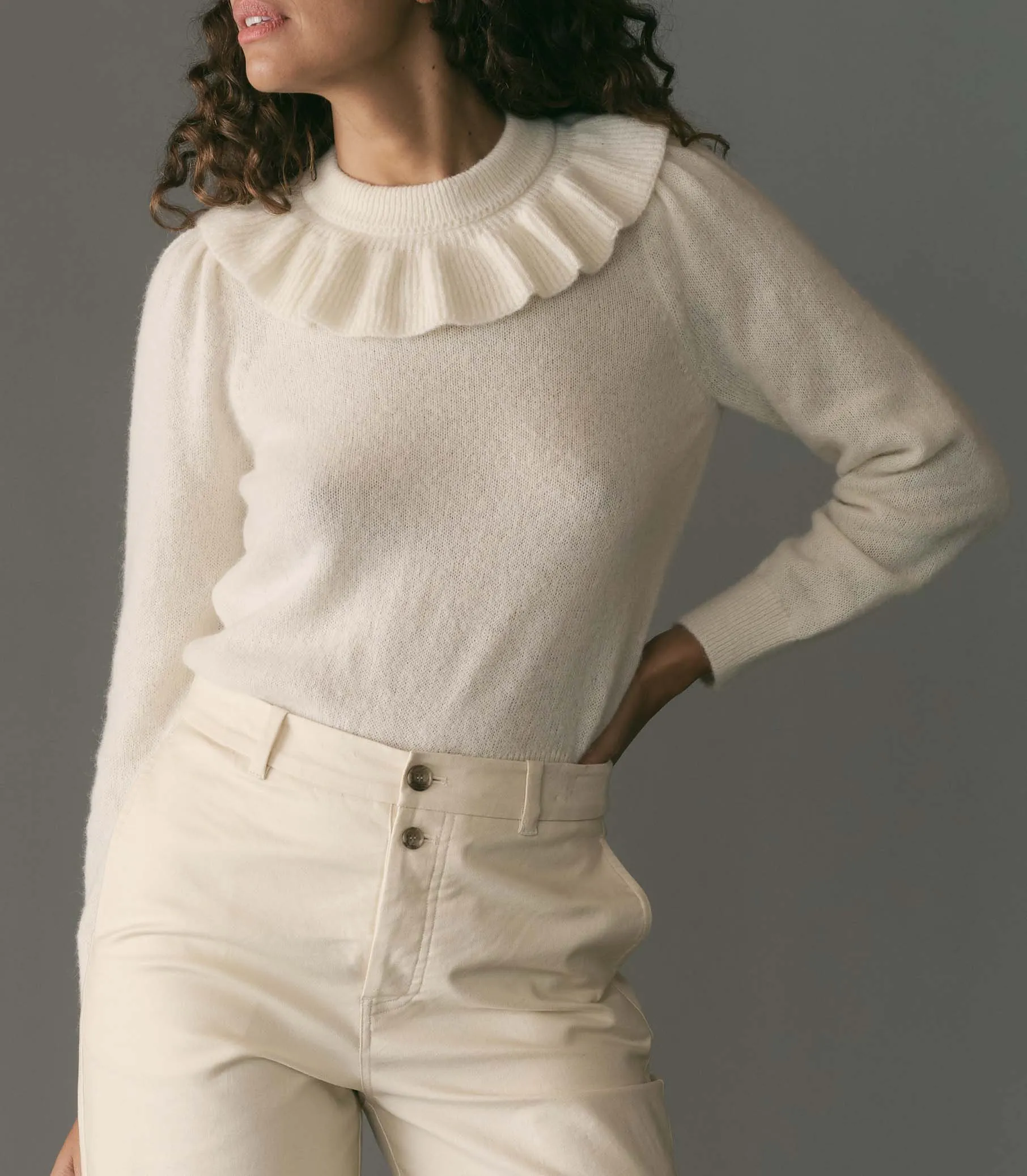 AZARIA SWEATER -- IVORY sold by Doen product image thumbnail 2