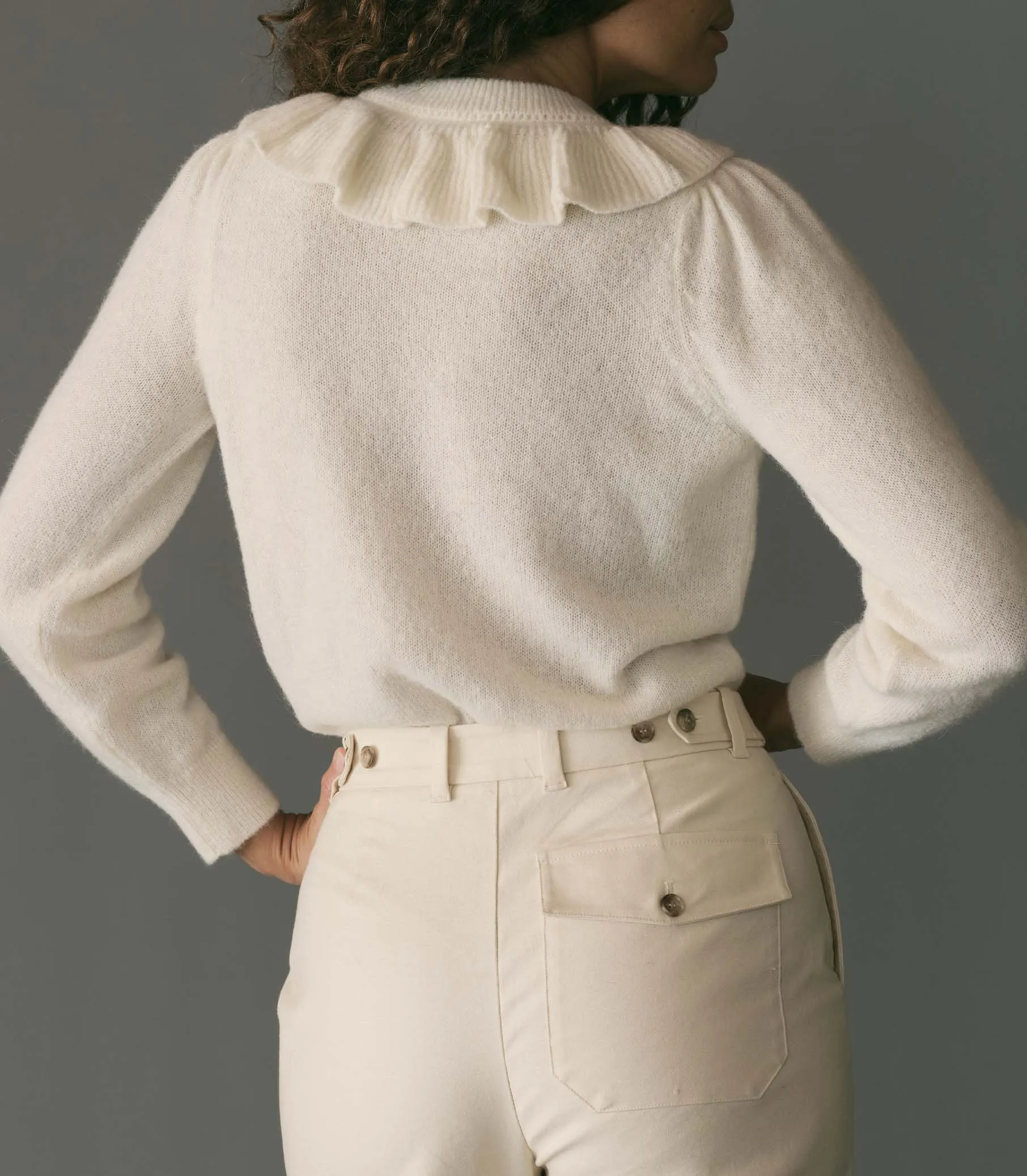 AZARIA SWEATER -- IVORY sold by Doen product image thumbnail 3