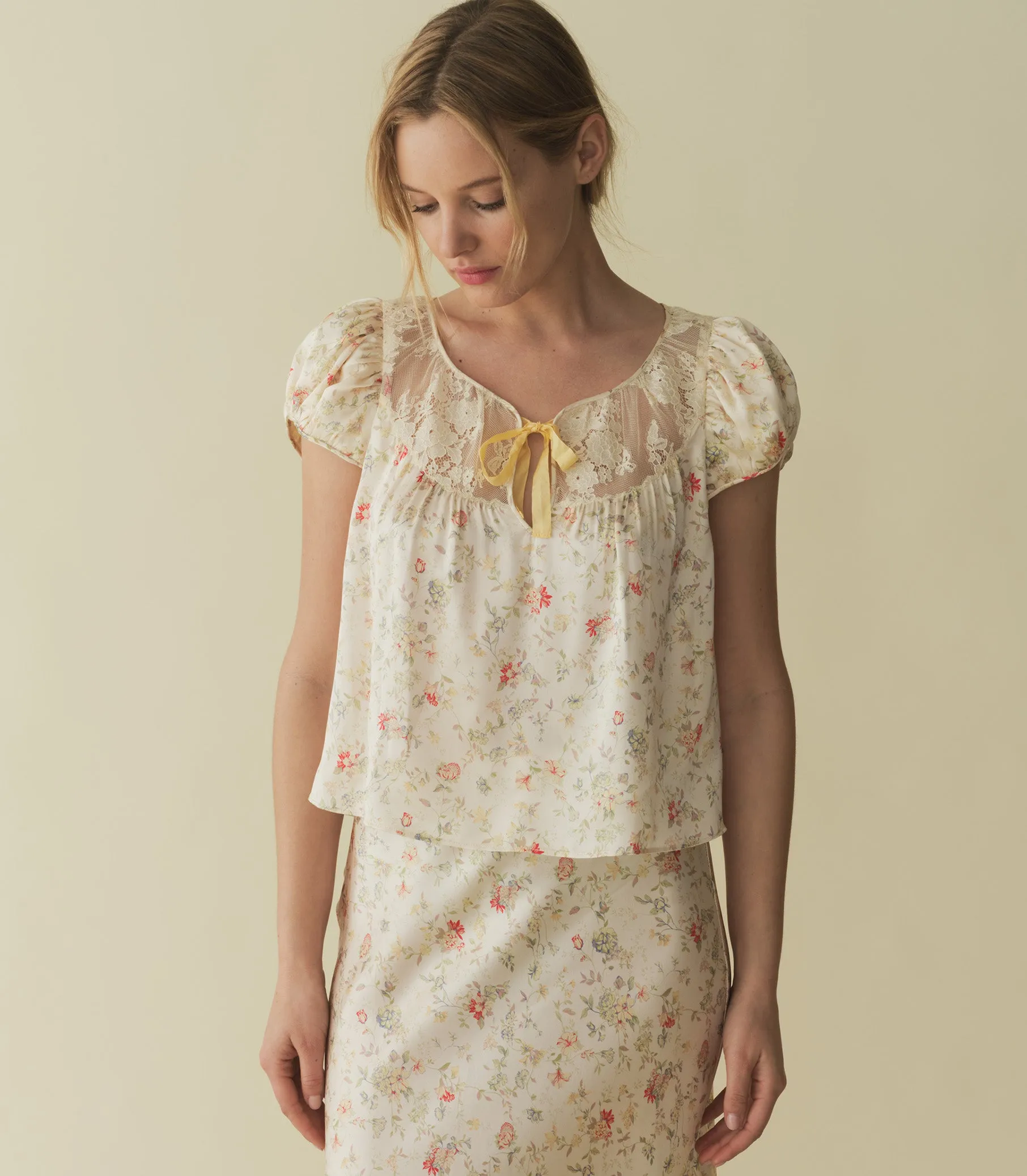 CAMRI TOP -- FLOWERING MEADOW sold by Doen