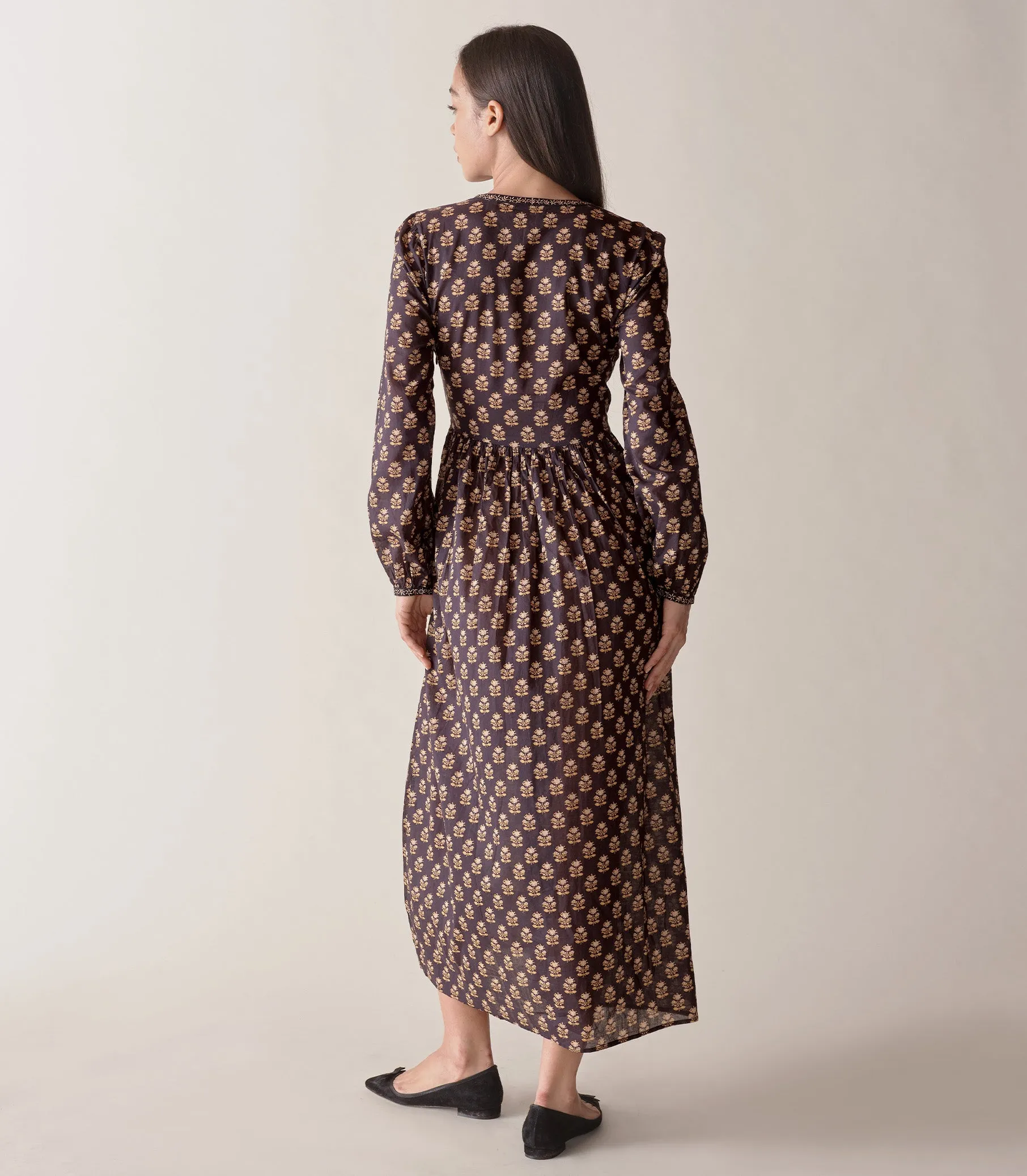 RHIANNON DRESS -- NOIR MEADOWSWEET FLORAL sold by Doen product image thumbnail 5