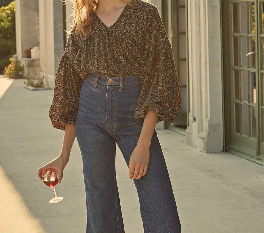 HMD -- SAVONA TOP -- BLACK SAINT CLAUDE PAISLEY sold by Doen