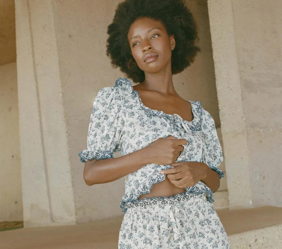 HMD -- LAZULI TOP -- SONGBIRD TOILE sold by Doen