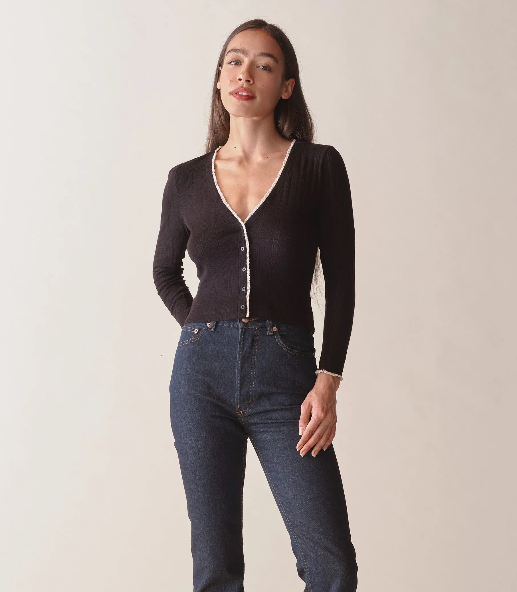 PRESLEY CARDIGAN -- BLACK sold by Doen product image thumbnail 2