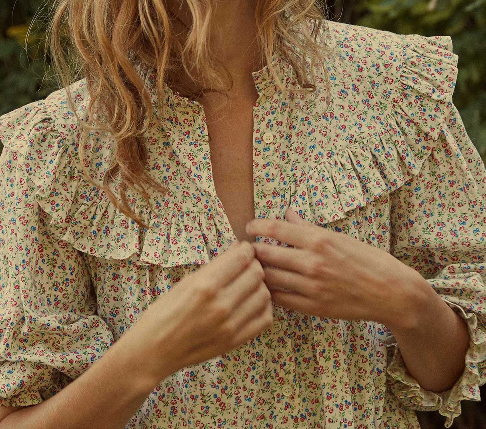 HMD -- REDWOOD NIGHTGOWN -- MORNING GLORY FLORAL sold by Doen product image thumbnail 2