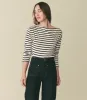 IRENE TEE -- BLACK NEWPORT STRIPE sold by Doen