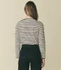 IRENE TEE -- BLACK NEWPORT STRIPE sold by Doen
