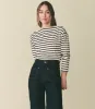 IRENE TEE -- BLACK NEWPORT STRIPE sold by Doen