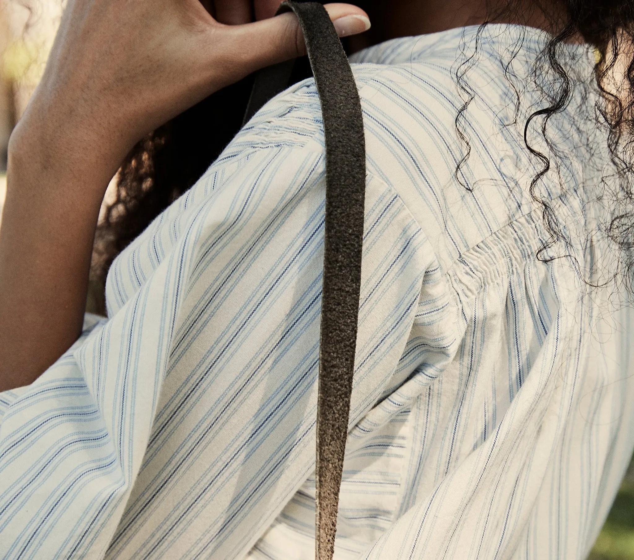 HMD -- ODE DRESS -- STRIPED CHAMBRAY sold by Doen product image thumbnail 3