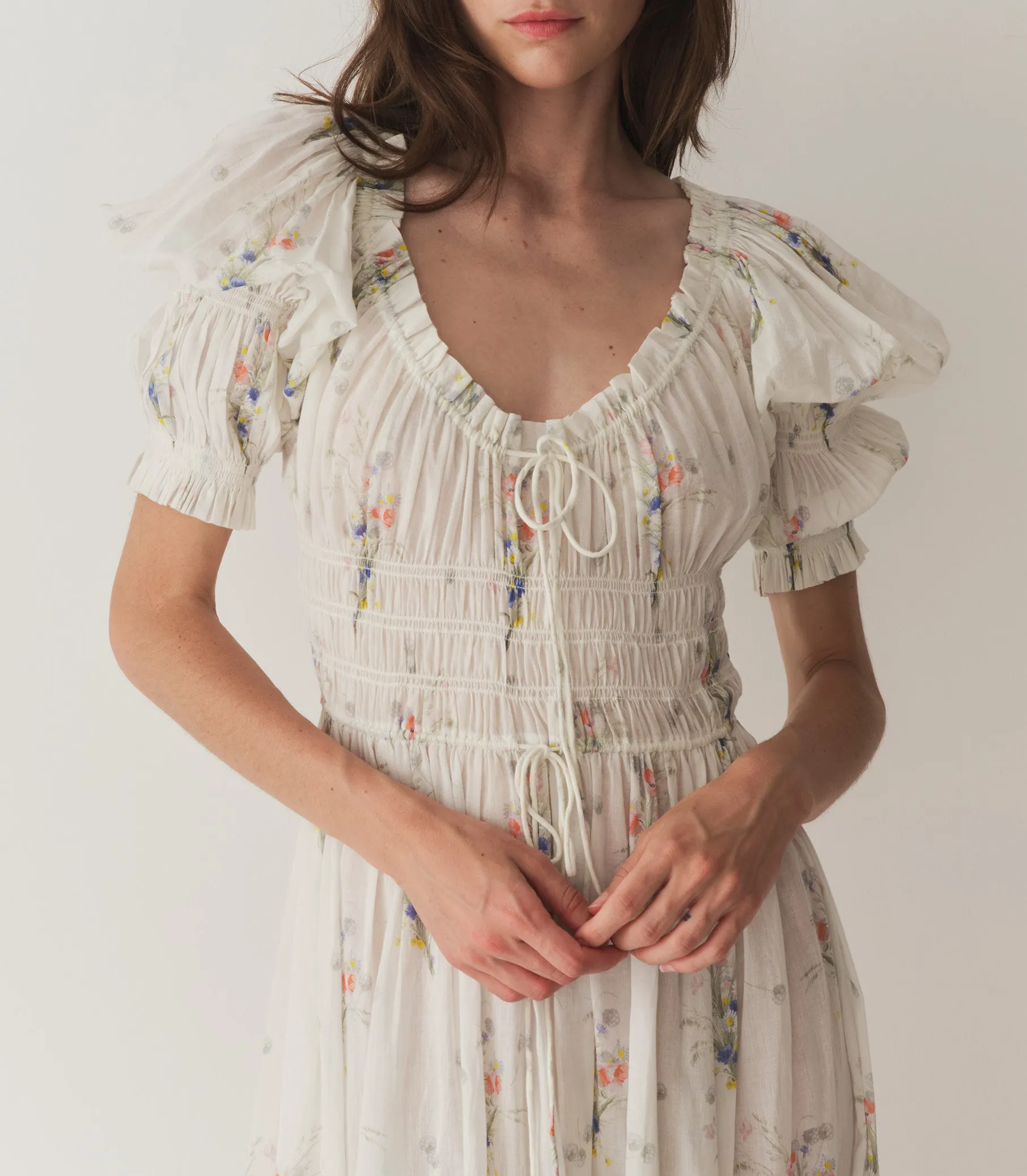 ISCHIA DRESS -- PAINTED BOUQUET sold by Doen