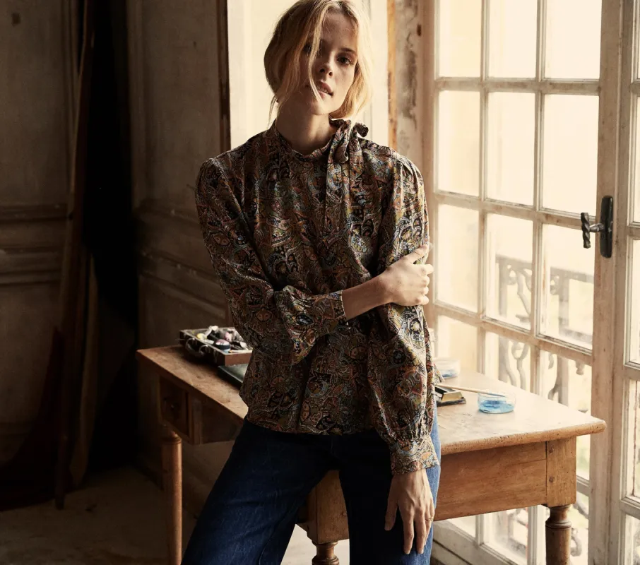 HMD -- ANNABELLA TOP -- MUSEO PAISLEY PRINT sold by Doen