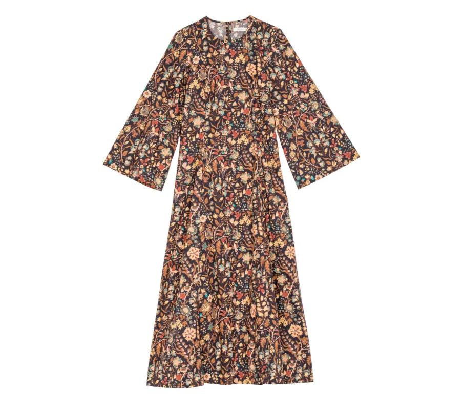 HMD -- MARRON DRESS -- MIDNIGHT TOILE DE JOUY sold by Doen
