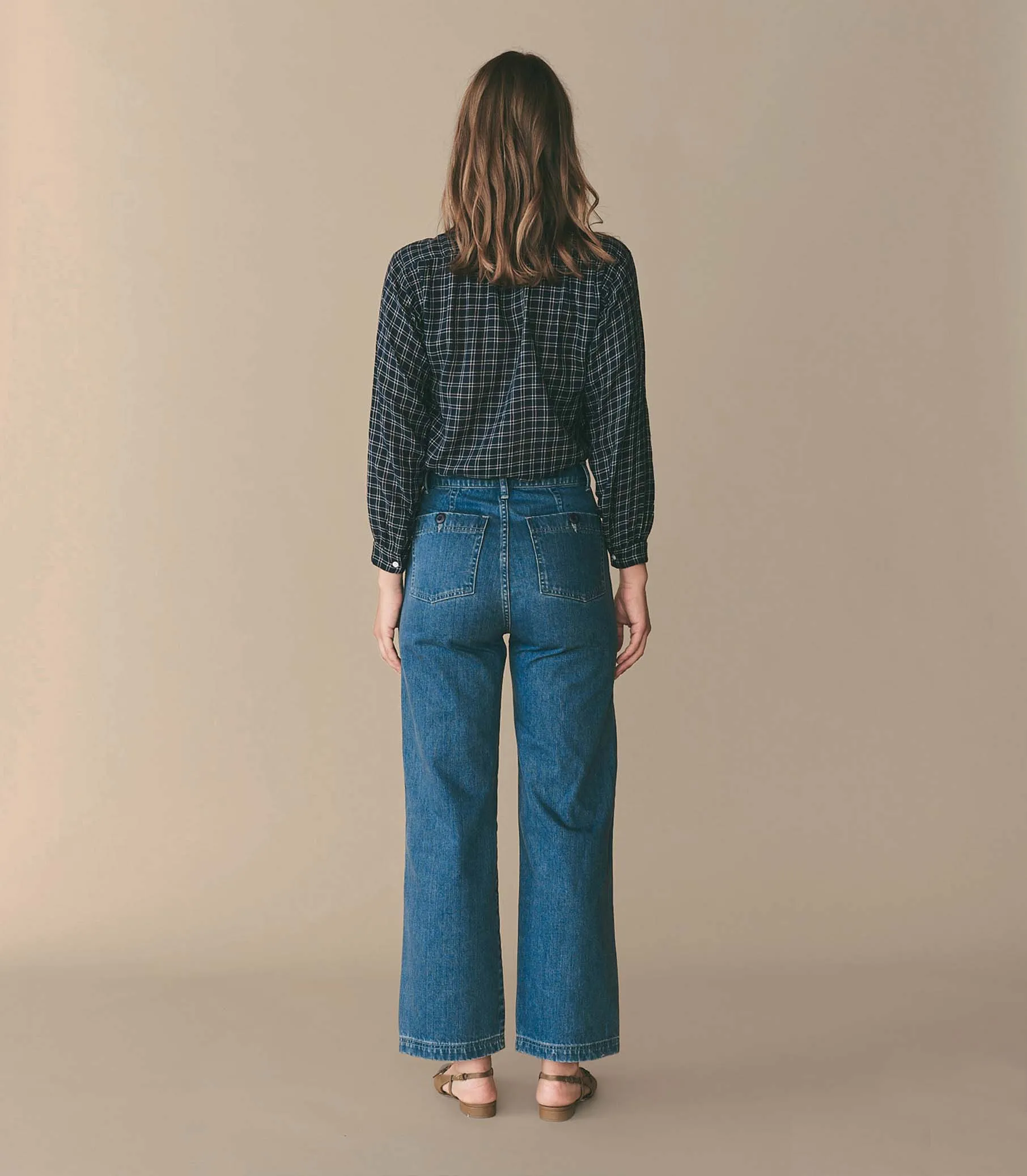 HOLDE TOP -- BLEU COTTAGE PLAID sold by Doen product image thumbnail 3