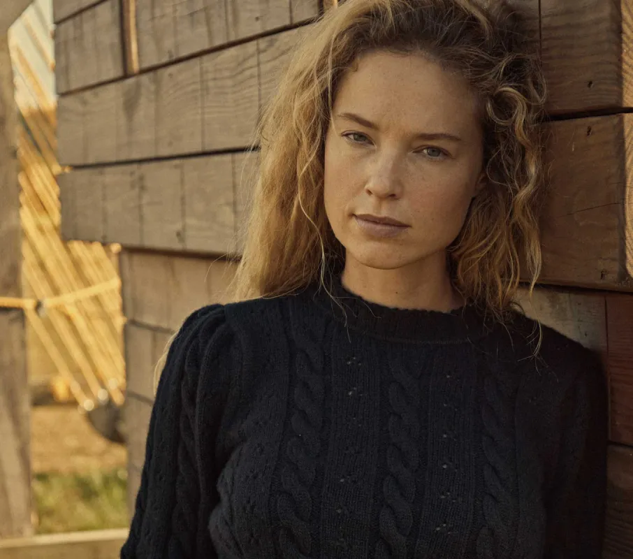 HMD -- APPOLINE SWEATER -- BLACK sold by Doen