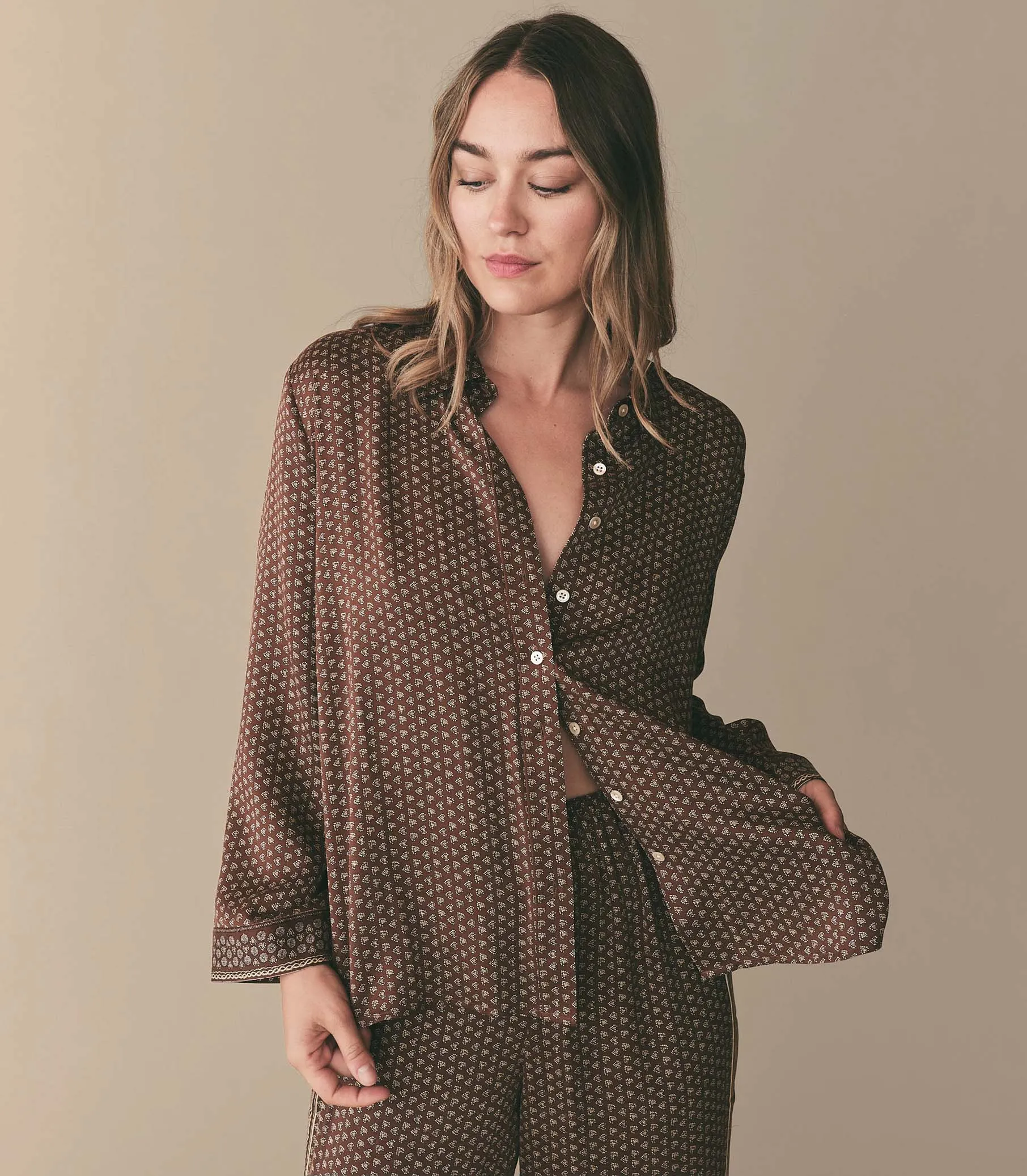 HMD -- HILLA TOP -- TERRE MARCHE FOULARD sold by Doen