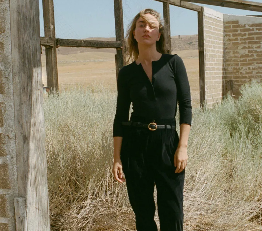 HMD -- PAOLA TEE -- BLACK sold by Doen