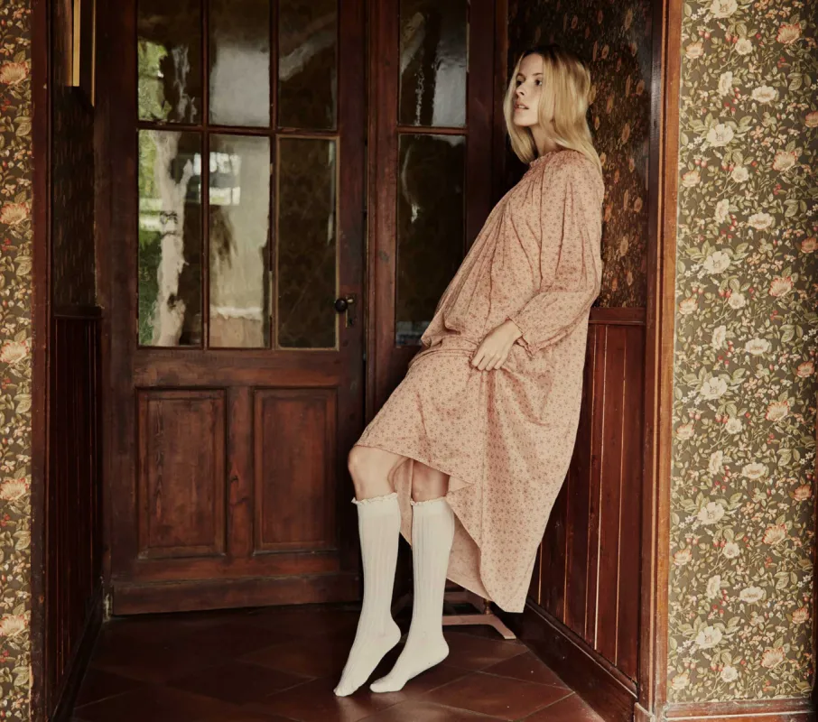 HMD -- ORCHID NIGHTGOWN -- ROSE WINDSWEPT FLORAL sold by Doen