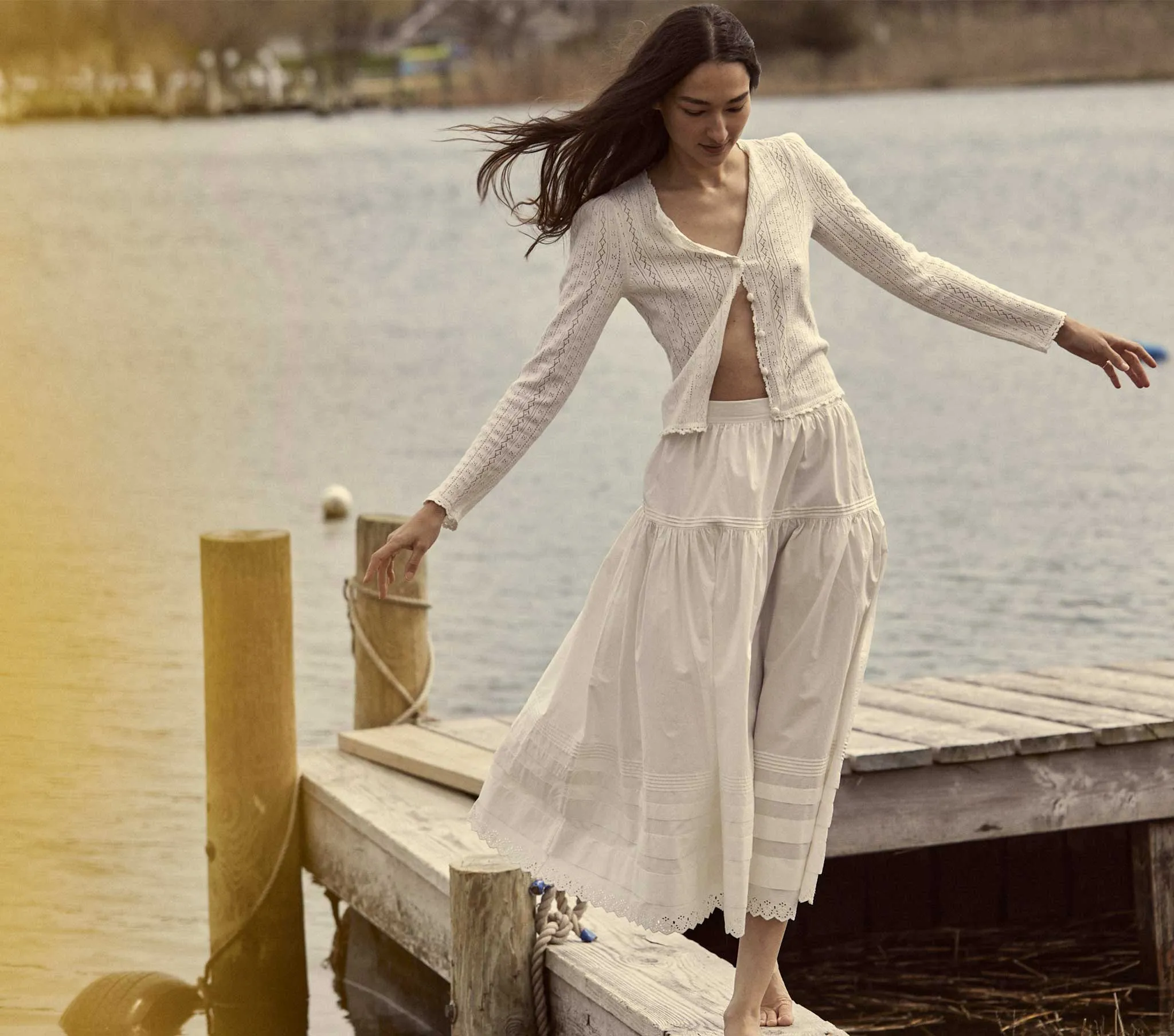 HMD -- VERSE CARDIGAN -- WHITE sold by Doen product image thumbnail 4