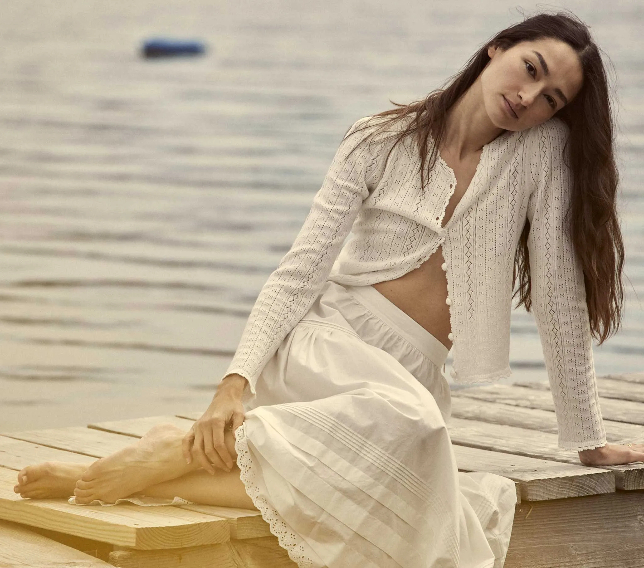 HMD -- VERSE CARDIGAN -- WHITE sold by Doen