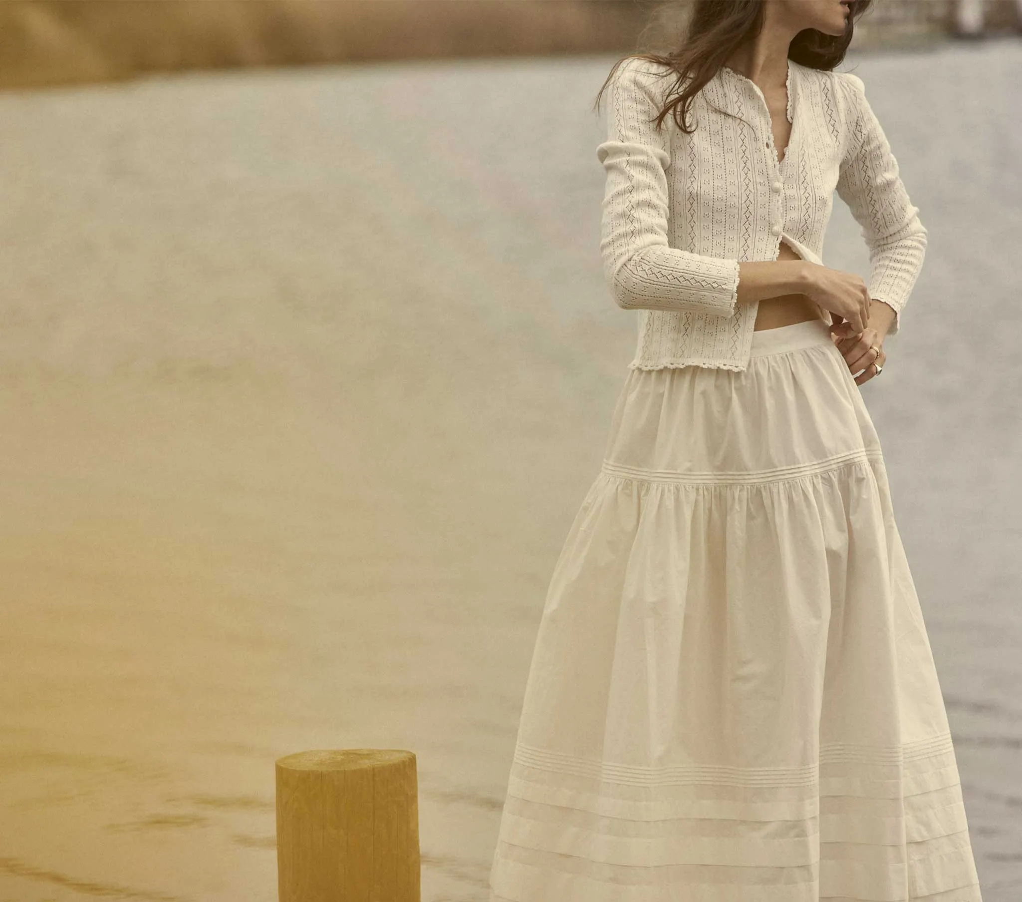 HMD -- VERSE CARDIGAN -- WHITE sold by Doen product image thumbnail 5