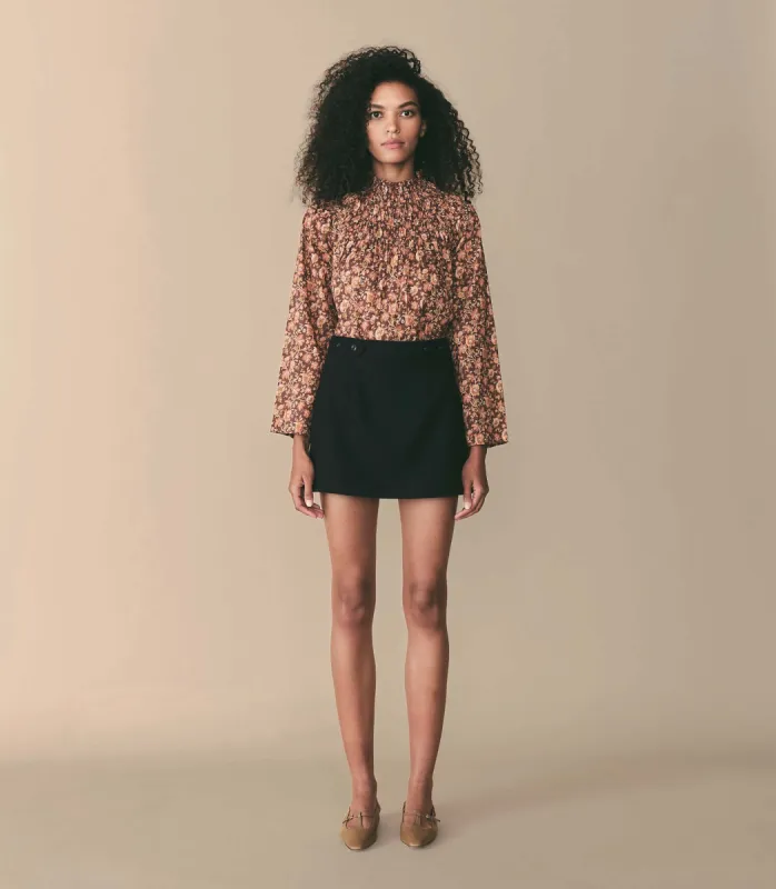 ASTILBE TOP -- MULBERRY VINE FLORAL sold by Doen