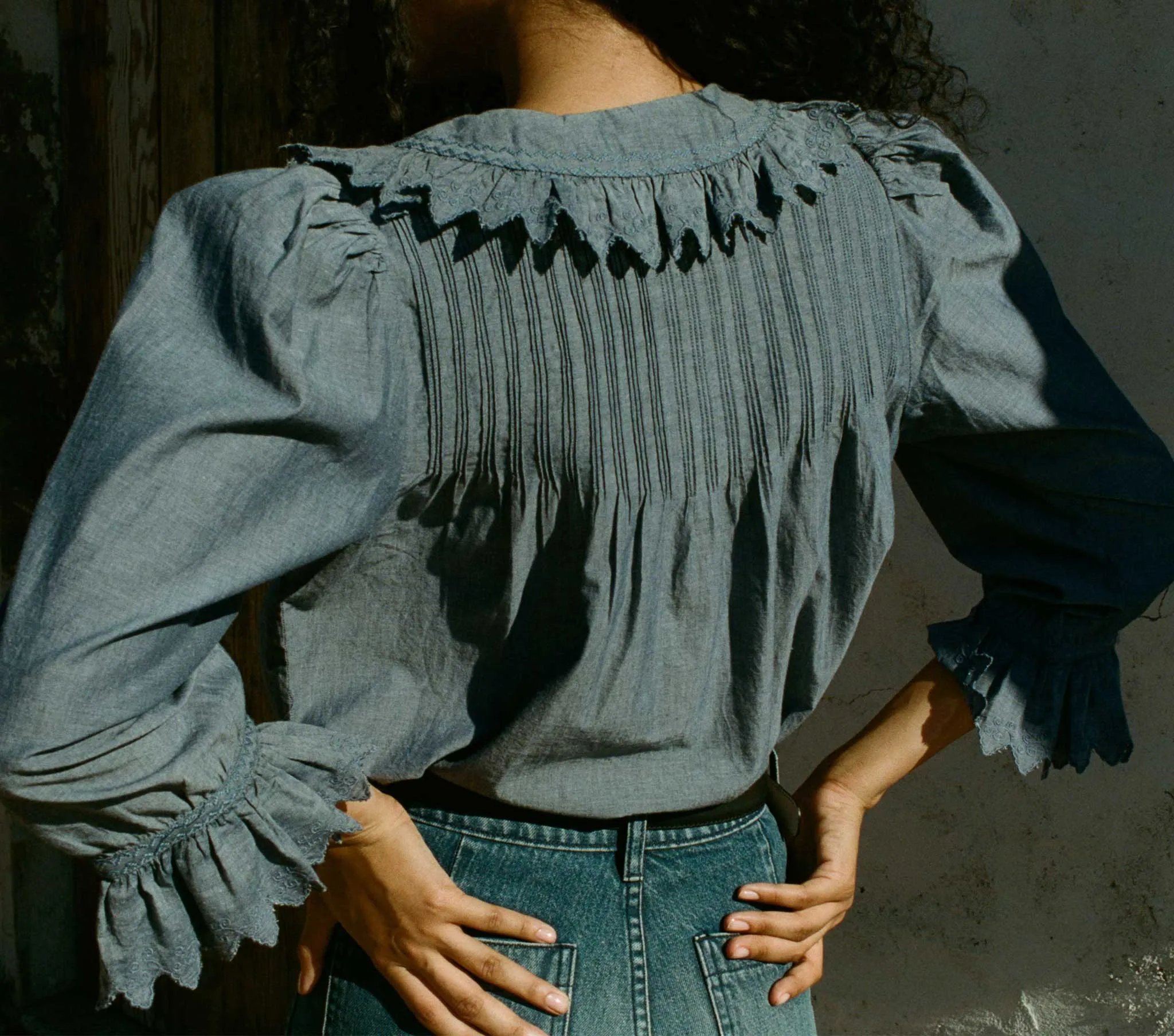 HICKORY TOP -- BLUE CHAMBRAY sold by Doen product image thumbnail 4