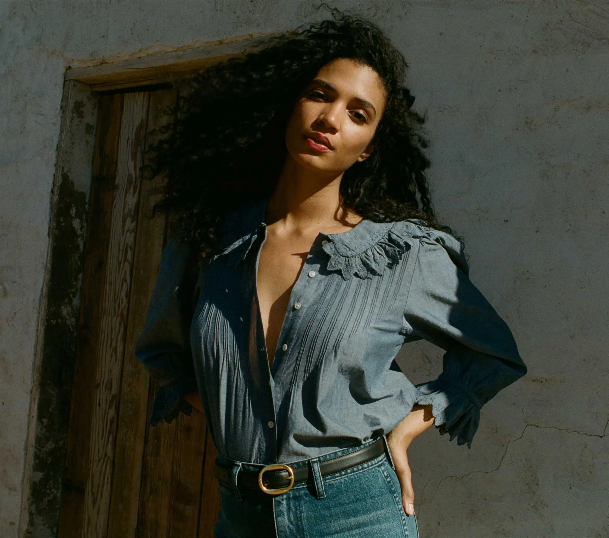 HICKORY TOP -- BLUE CHAMBRAY sold by Doen product image thumbnail 3