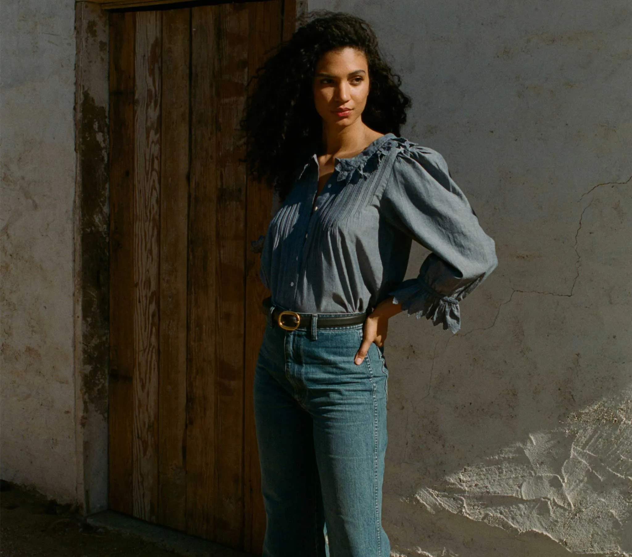 HICKORY TOP -- BLUE CHAMBRAY sold by Doen product image thumbnail 2